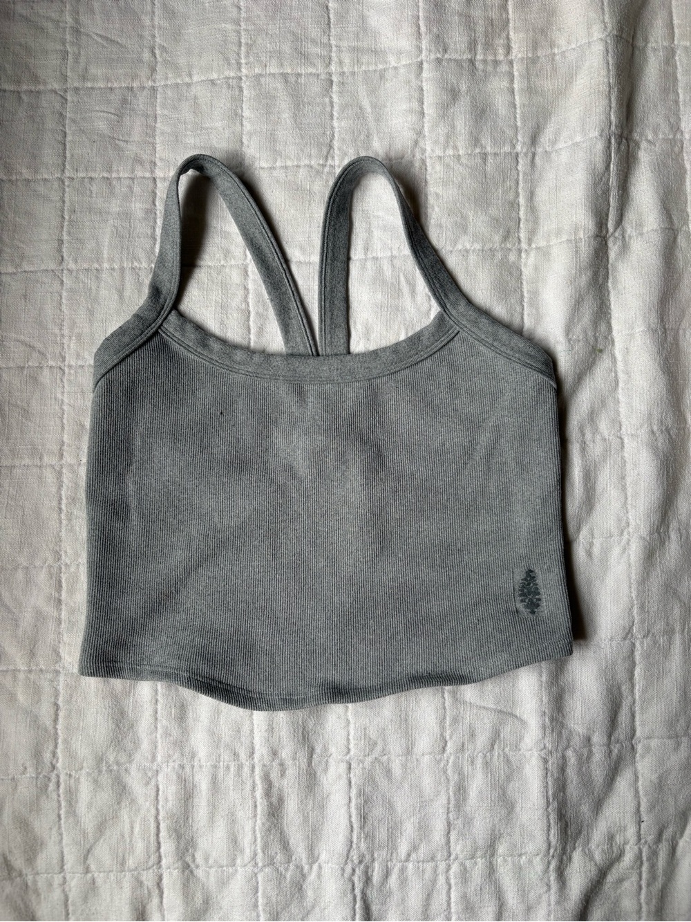 FP Movement by Free People All Clear Solid Cami Ribbed Grey Women’s X LARGE - Picture 3 of 6